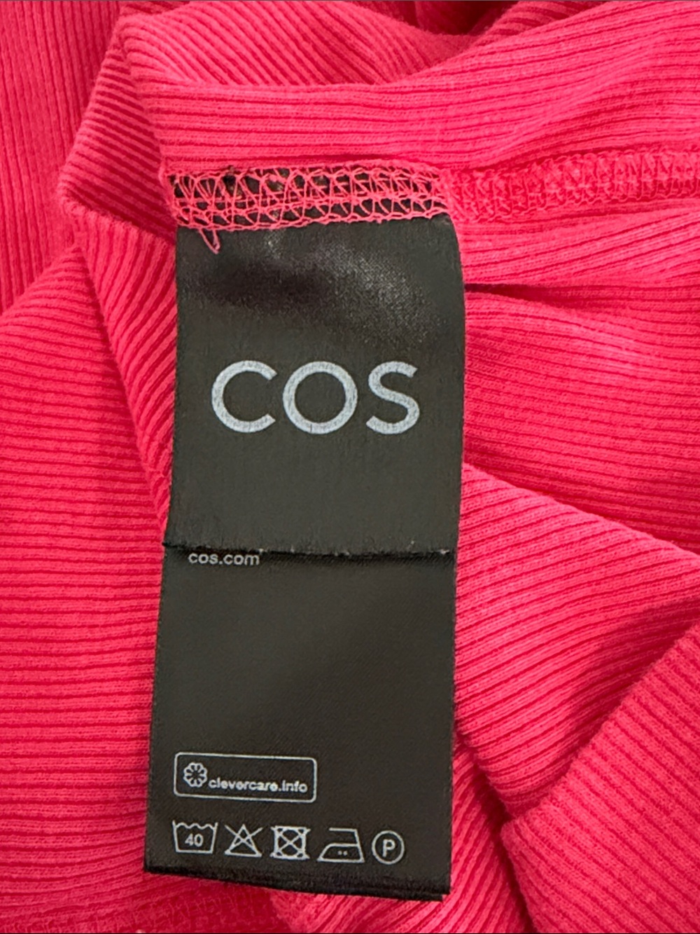 COS Hot Pink Ribbed Tank Top - Picture 7 of 9